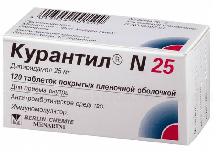 Курантил механизм действия