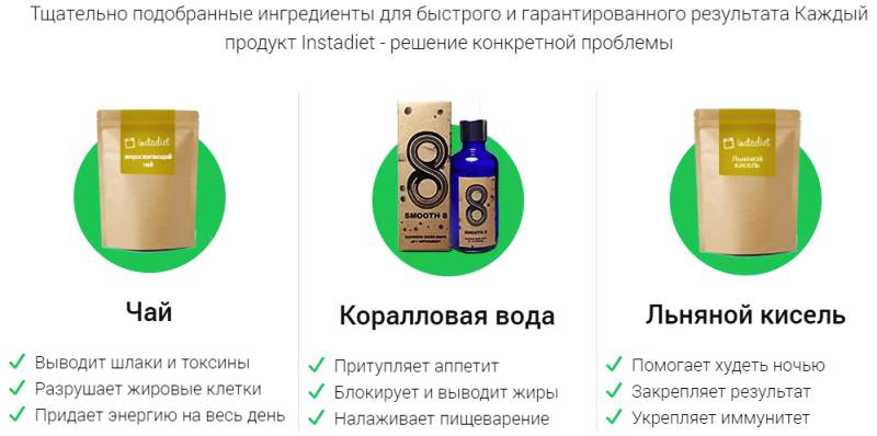 Действие комплекса Инстадиент Как действует Инстадиент