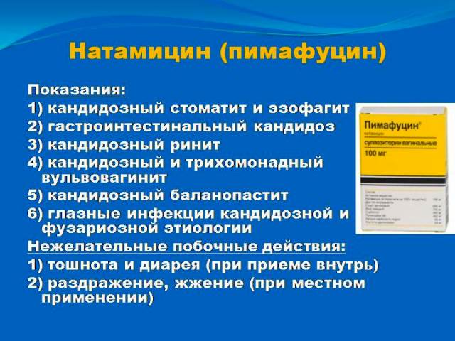 Пимафуцин: показания к применению Показания к применению Пимафуцина
