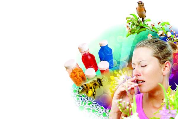 девушка, страдающая от аллергии